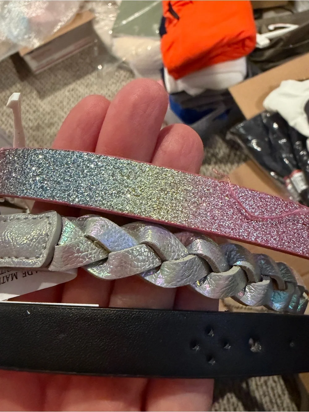 Cat & Jack Pink set of 3 variety belts